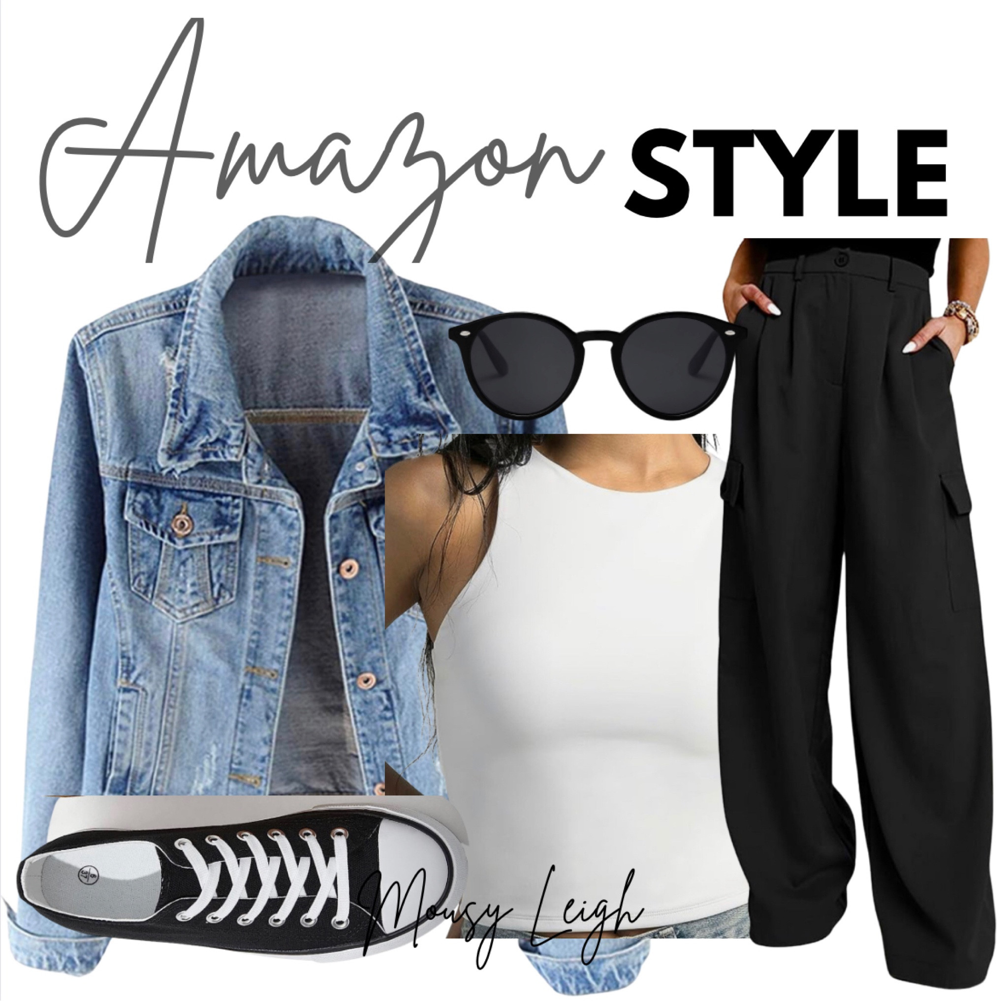 Amazon look! High rise wide leg pants, layering tank, denim jacket, sneakers, and sunglasses. 

amazon, amazon find, amazon finds, found it on amazon, amazon style, amazon fashion, amazon spring, amazon summer, amazon tops, amazon look, amazon shopping, colorful, sunglasses, denim jacket, sneakers, wide leg pants, transition style

#LTKshoecrush #LTKFind #LTKstyletip