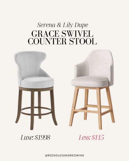 Serena and Lily counter stool dupes! Upholstered counter stool, bar stool

#LTKhome #LTKFind