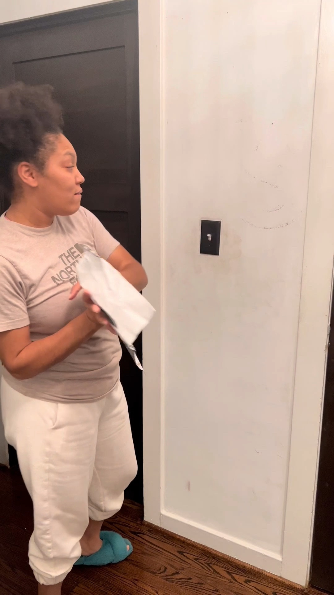 The hallway was begging for a change. Add this gorgeous peel and stick from love vs design and customize your own design  Rustic floral colors used Eggshell, Garnet, text black, & cement  

#LTKhome #LTKstyletip