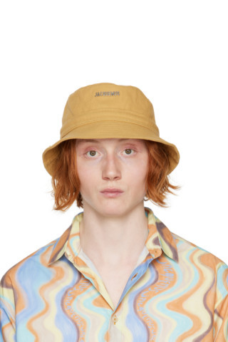 Beige Le Raphia 'Le Bob Gadjo' Bucket Hat | SSENSE