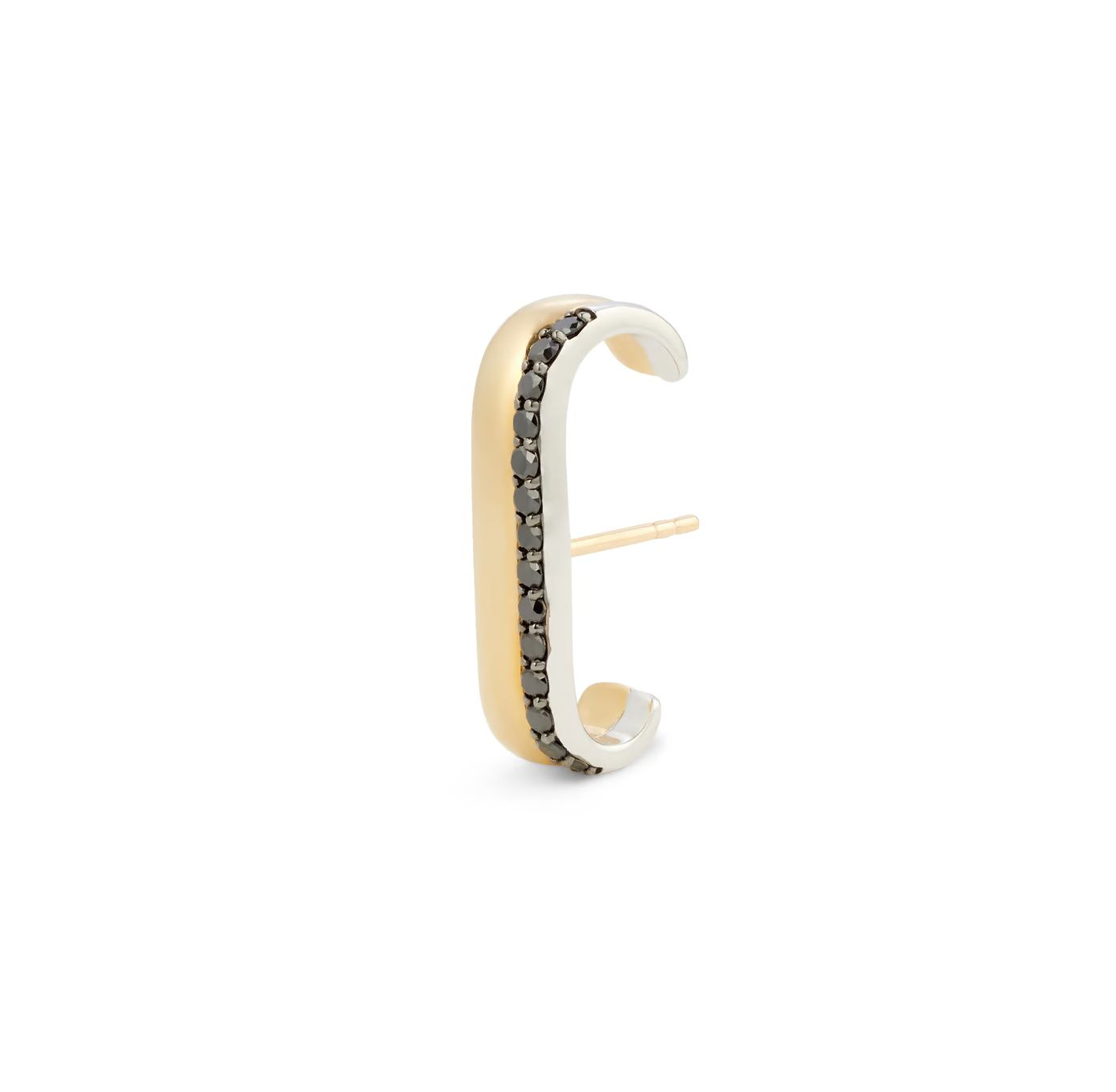 G. Label by goop Fiene Yellow Gold and Black Pavé Ear Cuff | goop | goop