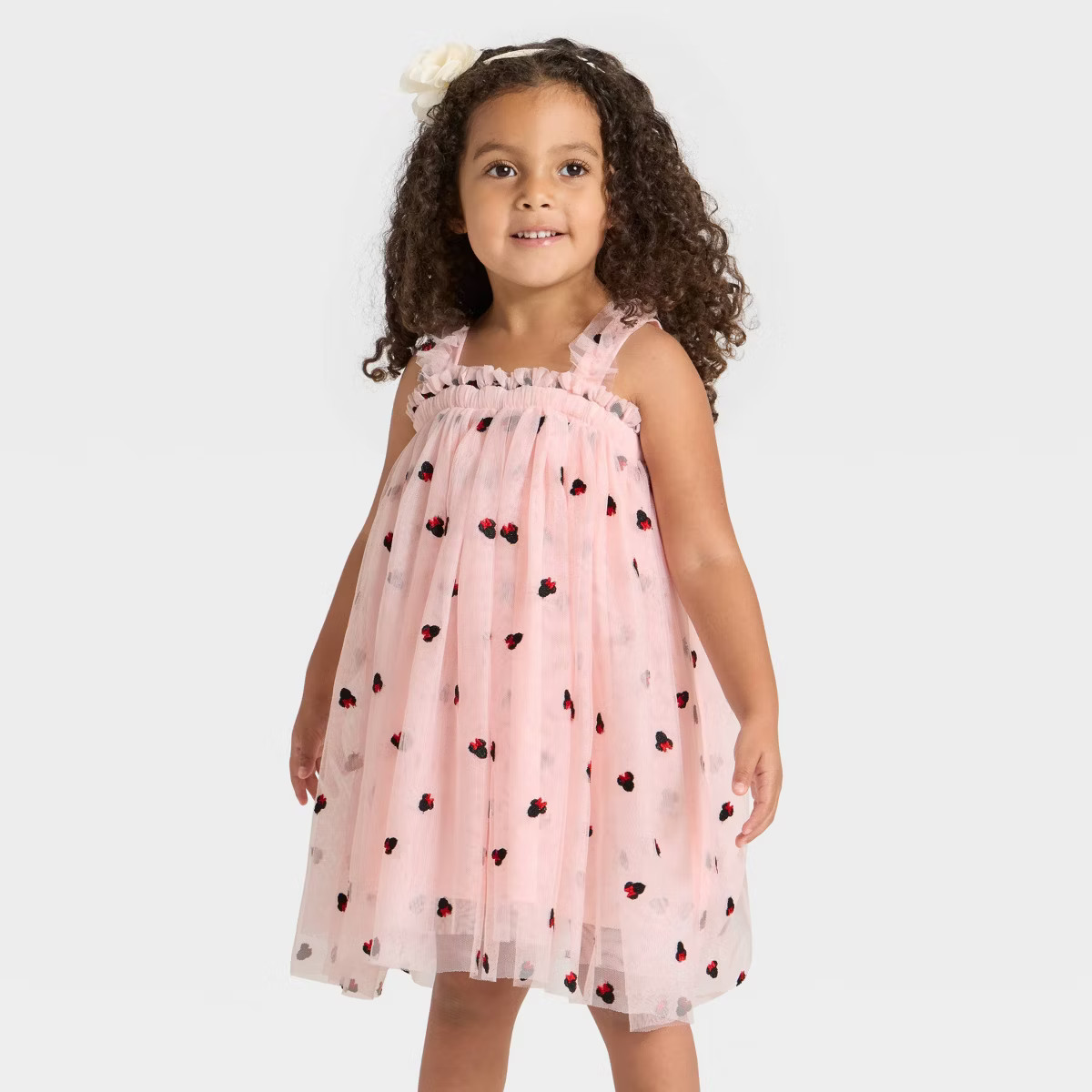 Toddler Girls' Disney Minnie Mouse Tulle Dress - Pink | Target