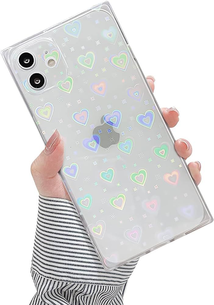 Newseego Compatible with iPhone 11 Case, Square Bling Laser Flexible Bumper Cover Shockproof Prot... | Amazon (CA)