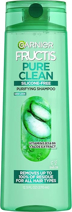 Garnier Fructis Pure Clean Purifying Shampoo, Silicone-Free, 12.5 Fl Oz, 1 Count (Packaging May V... | Amazon (US)