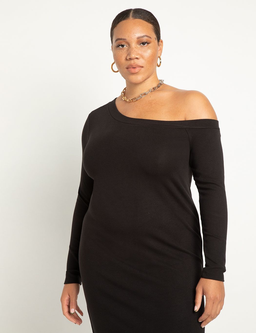 One Shoulder Fitted Dress | Eloquii