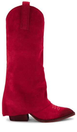 Sorvino Boot in Red Suede | Revolve Clothing (Global)