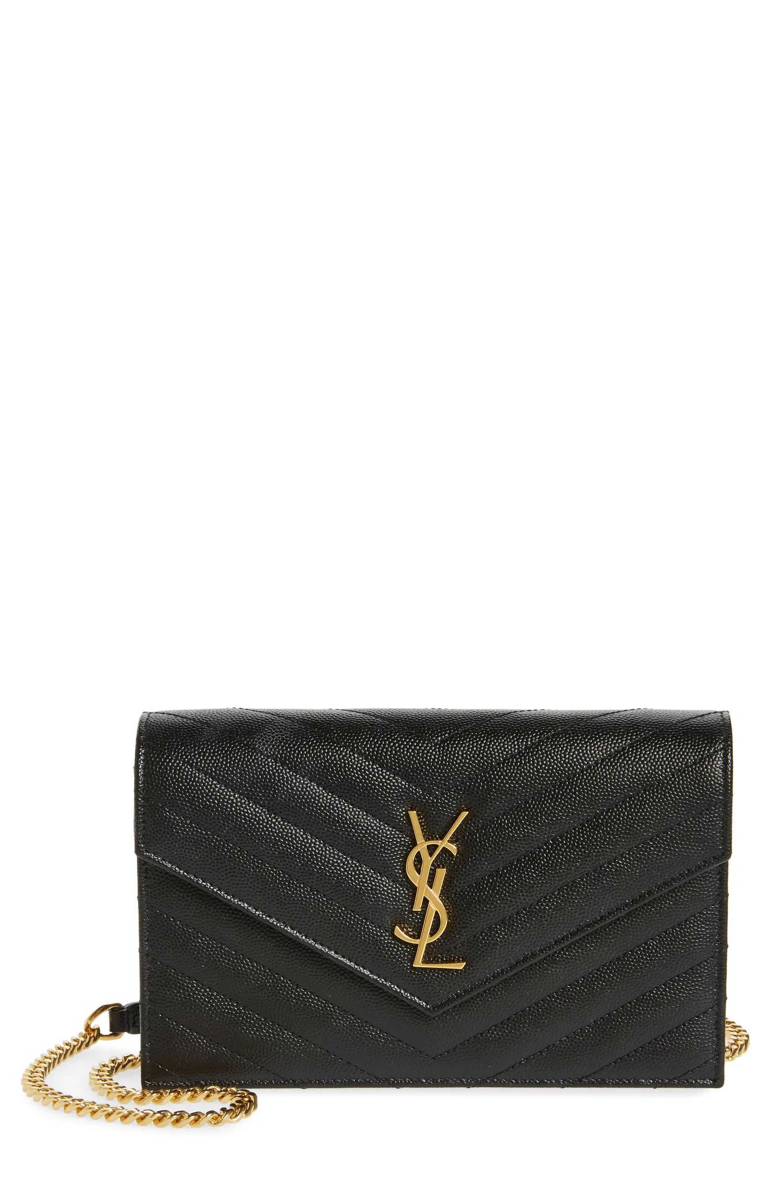 Saint Laurent Monogramme Logo Leather Crossbody Bag | Nordstrom | Nordstrom