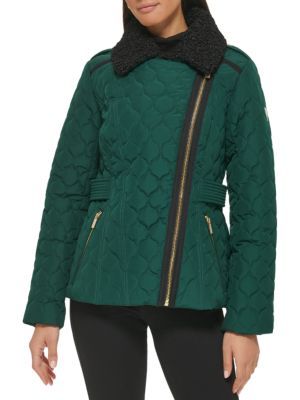 Faux Fur Lined Notch Lapel Quilted Jacket | Saks Fifth Avenue OFF 5TH