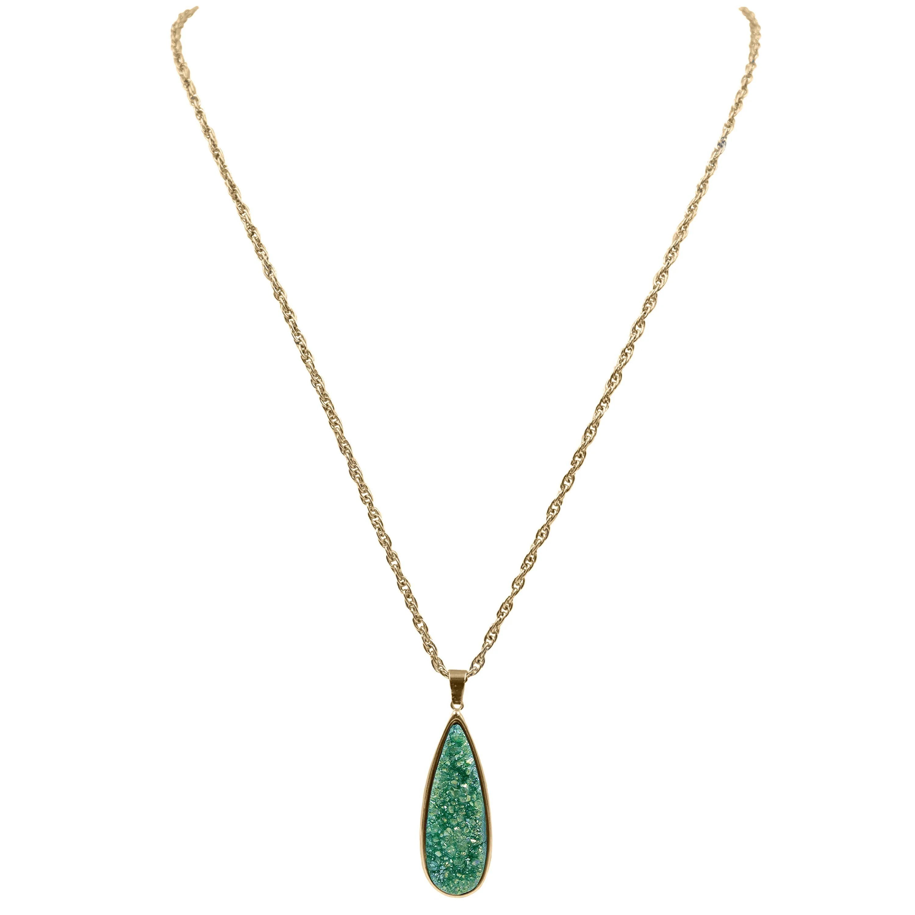 Jade Quartz Drop Necklace | Kinsley Armelle