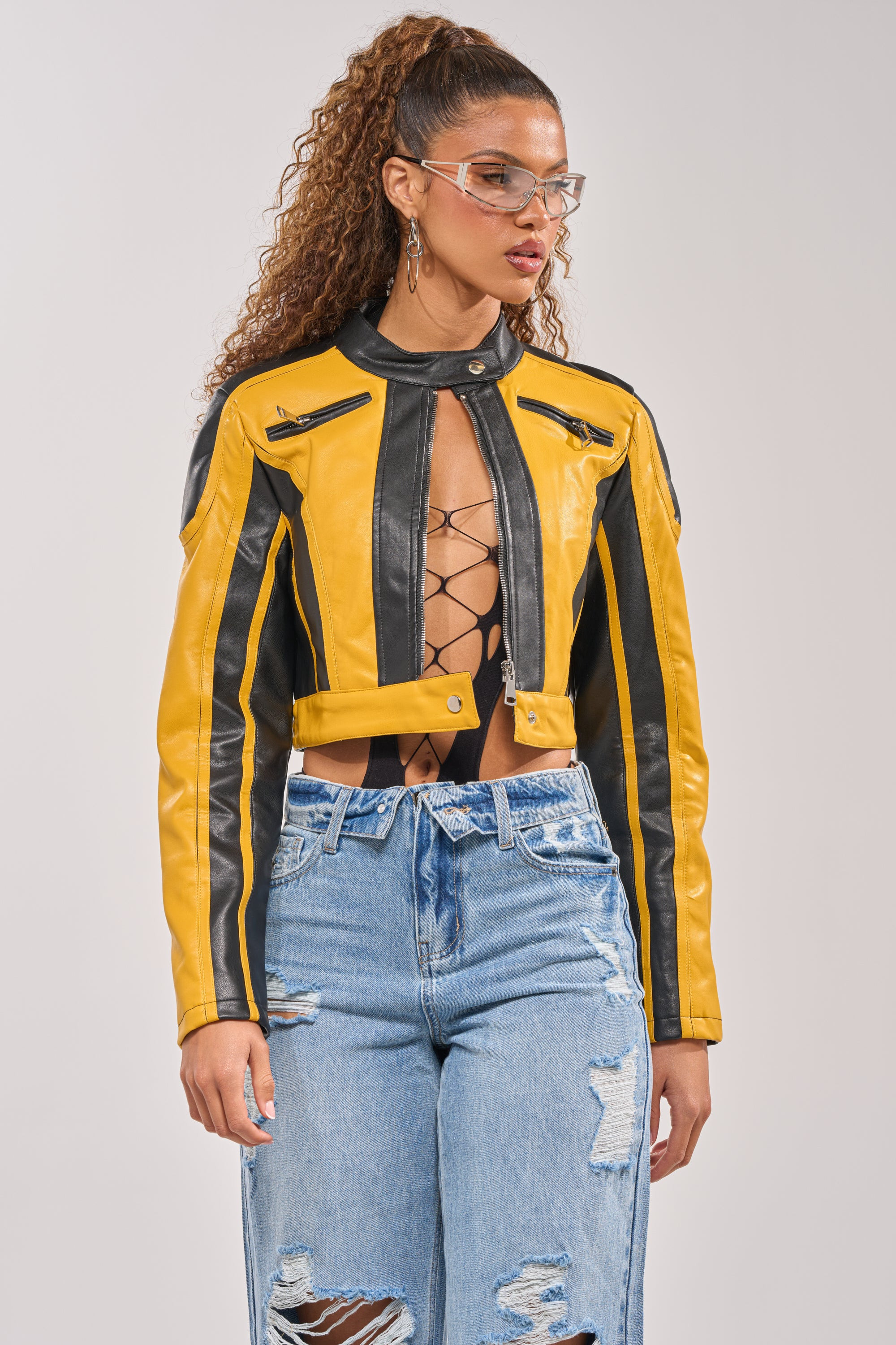 ON YOUR MARKS RACER MOTO IN YELLOW MULTI | AKIRA