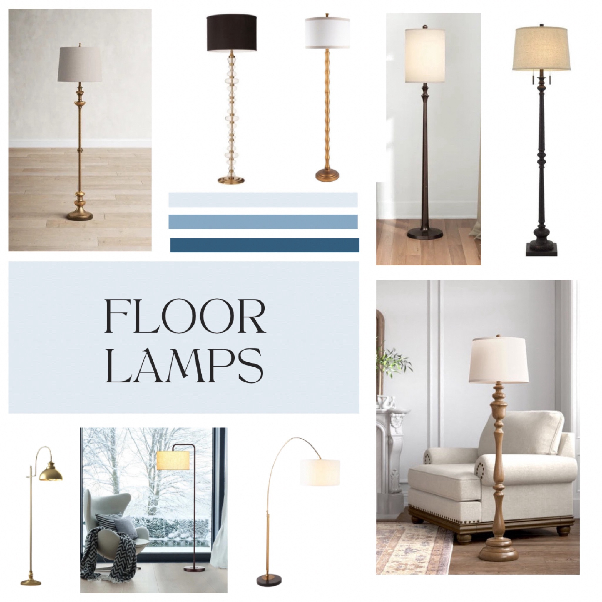Floor lamps in wood, brass, bronze, glass/brass combination, arched floor lamp, reading light floor lamp. 

#LTKhome