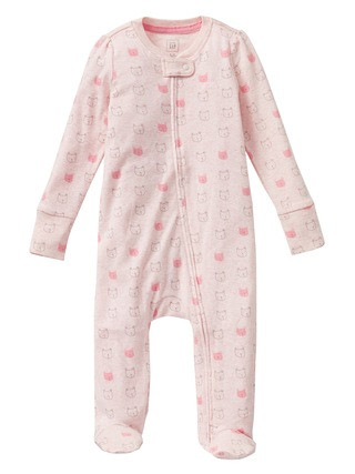 Print Footed Zip One-Piece | Gap Factory