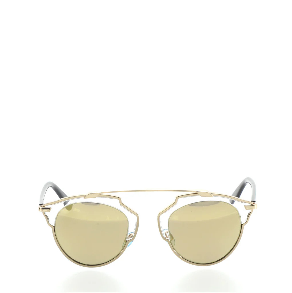 So Real Aviator Sunglasses Acetate and Metal | Rebag
