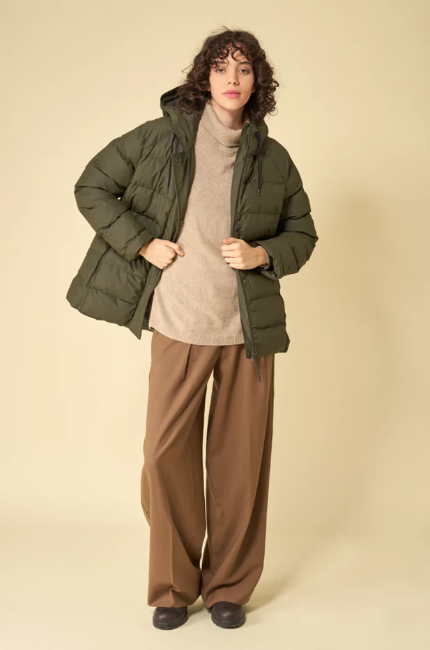 Woman's Puffer Jacket - Aike Olive | Tanta Wear