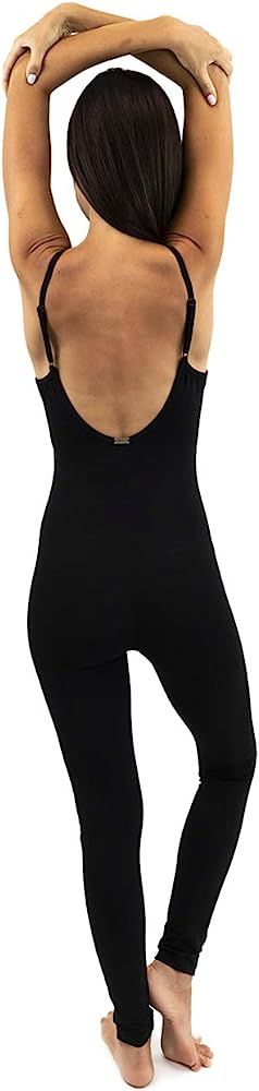Yoga Bodysuit One Piece Bodysuits Workout Organic Cotton Bra Open Back Jumpsuit For Women Yoga | Amazon (US)