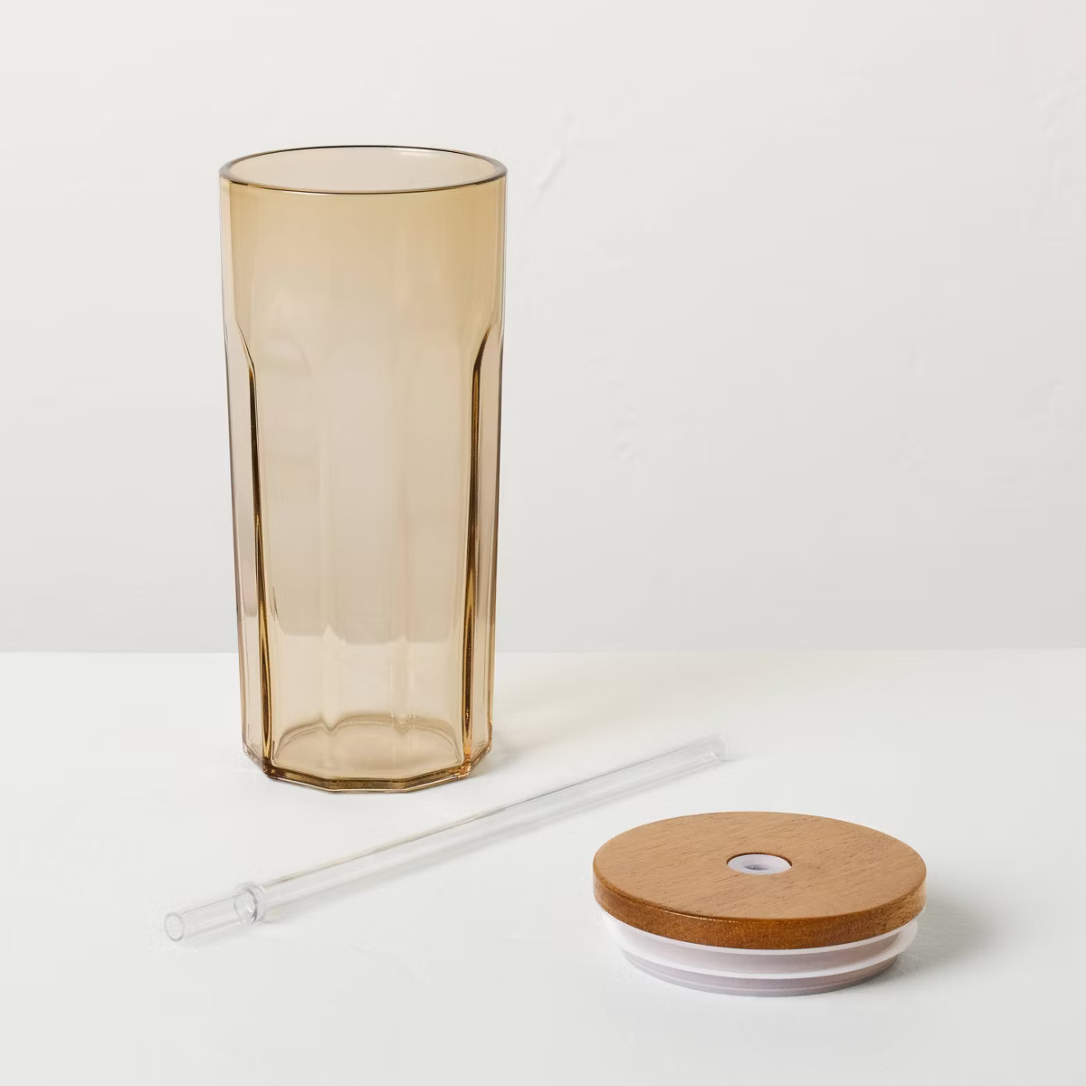 21oz Glass Tumbler with Wooden Lid - Hearth & Hand™ with Magnolia | Target