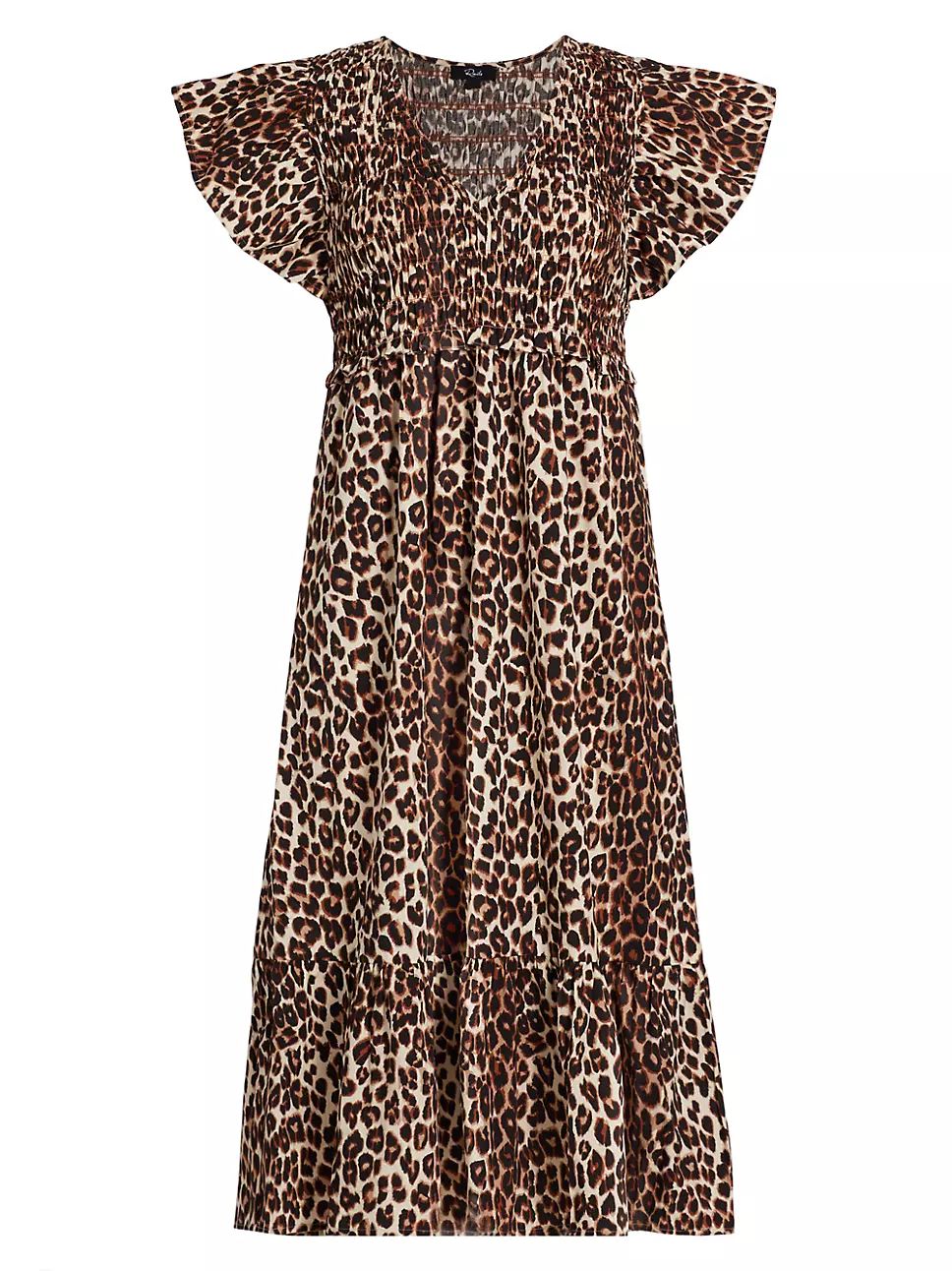 Clementine Leopard-Print Midi-Dress | Saks Fifth Avenue