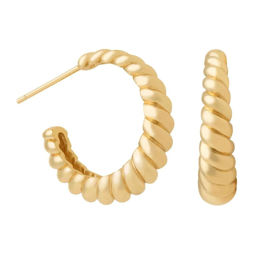 Rope Dome Hoops in Gold | Astrid and Miyu