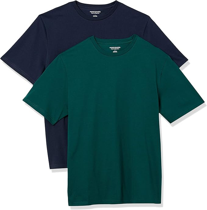 Amazon Essentials Men's 2-Pack Regular-Fit Short-Sleeve Crewneck T-Shirt | Amazon (US)