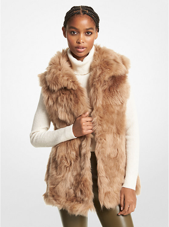Shearling Vest | Michael Kors US