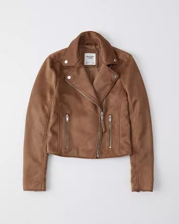 The Faux Suede Moto | Abercrombie & Fitch US & UK