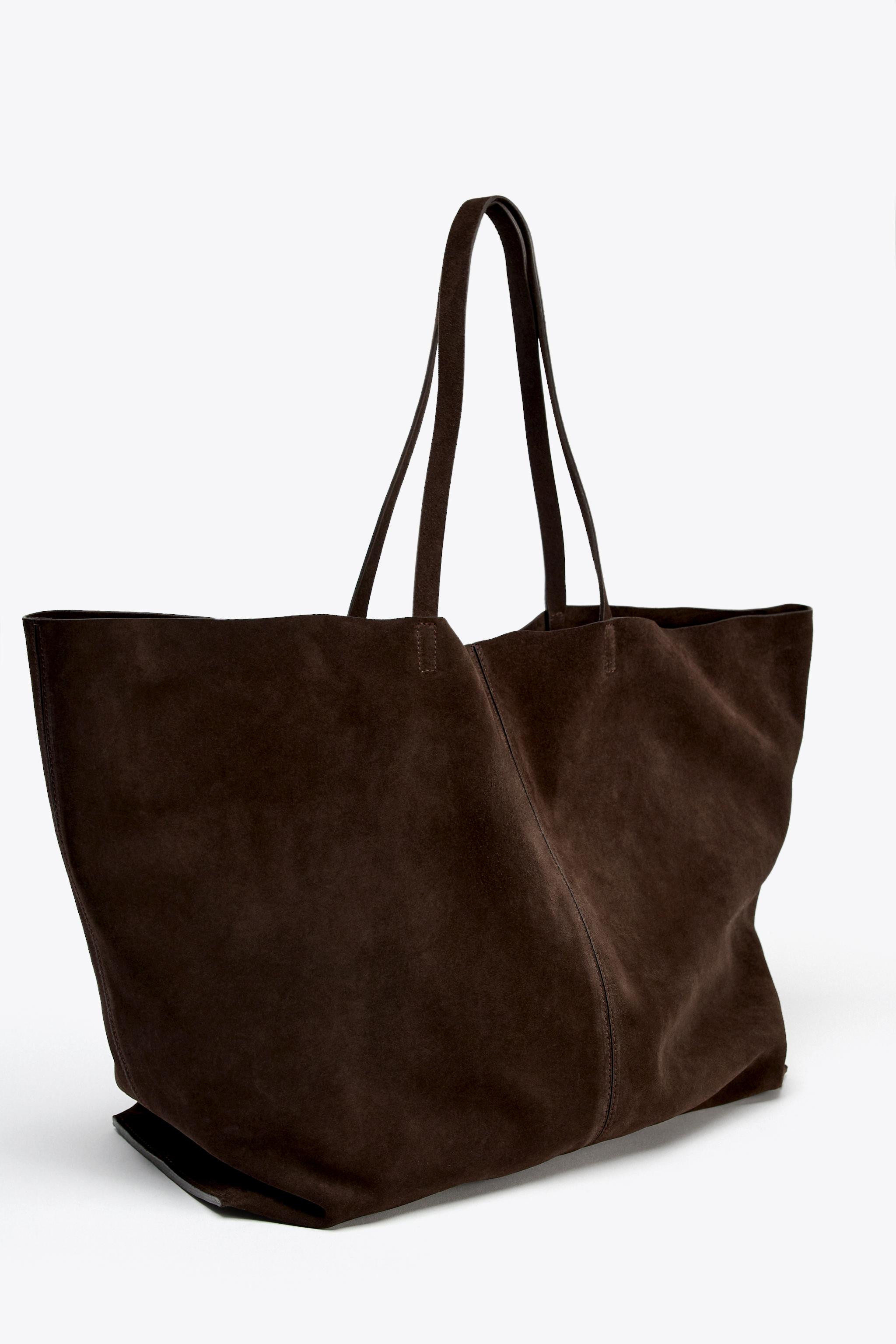 MAXI SUEDE TOTE BAG | Zara UK