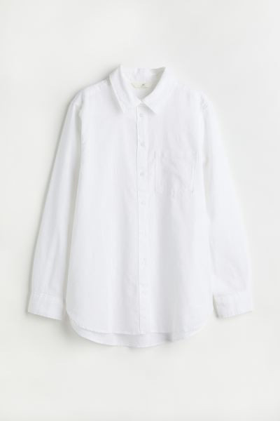 Linen-blend Shirt | H&M (US + CA)
