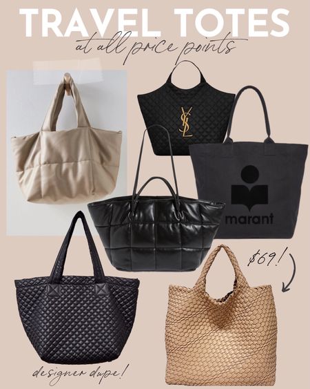 Travel tote bags at all price points - gifts for her, designer & Amazon finds🖤 tote bags, totes, travel totes, designer totes, amazon tote bags, affordable tote bags, save vs splurge tote bags, tote bag for travel

#LTKHoliday #LTKGiftGuide #LTKitbag