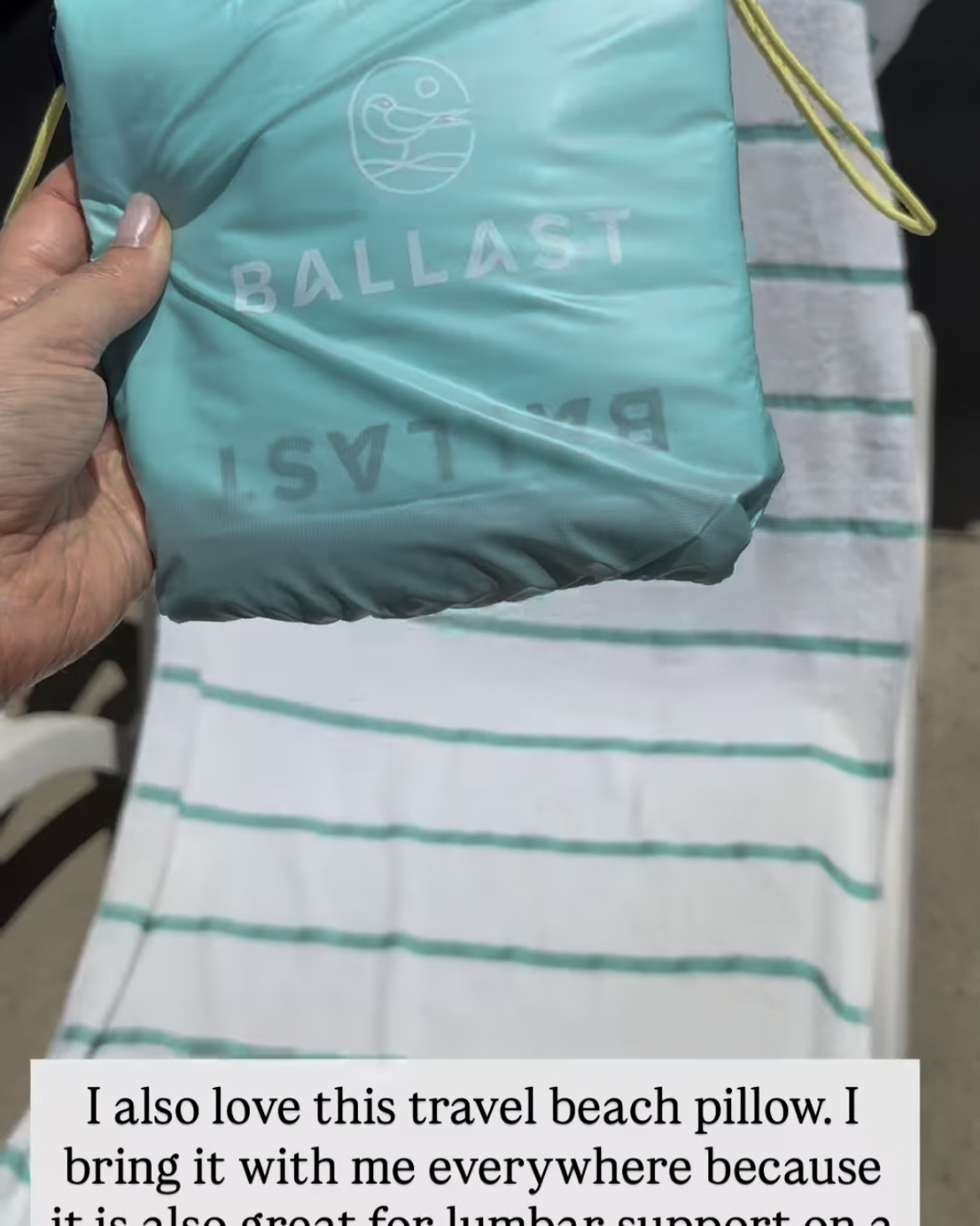 One more pool/beach/travel essential: The Ballast travel pillow! It gives me great lumbar support on pool lounge chairs, beach towels, and even during plane and car travel. There’s a strap you can use to clip it around your chair or headrest so it stays in place too! 24% off for this last day of Prime Week!

#LTKSaleAlert #LTKSwim #LTKTravel
