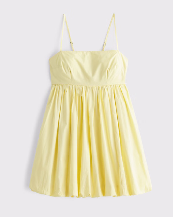 Babydoll Bubble Hem Mini Dress | Abercrombie & Fitch (US)