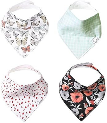 Baby Bandana Drool Bibs for Drooling and Teething 4 Pack Gift Set “Dot” by Copper Pearl | Amazon (US)
