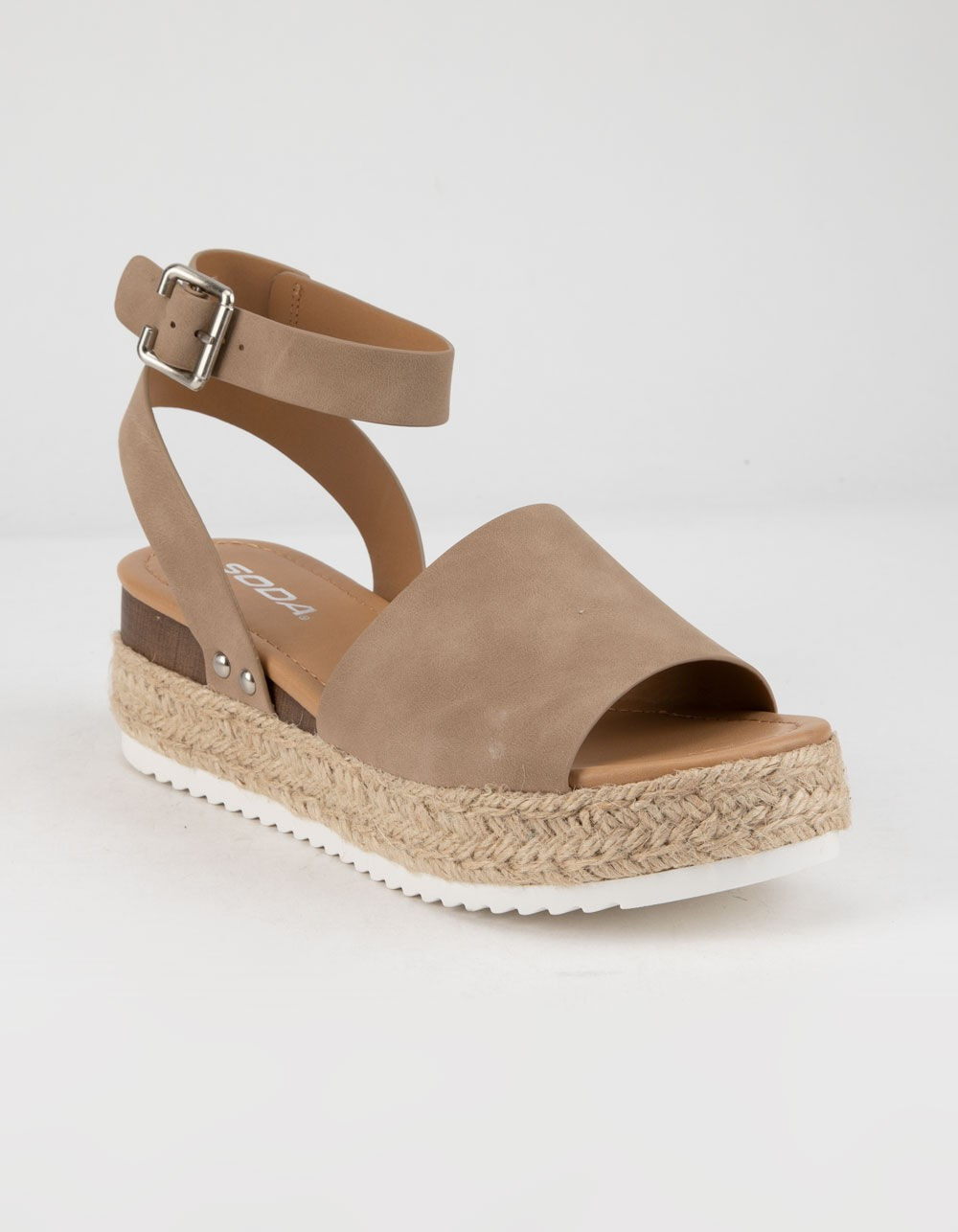 SODA Topic Natural Womens Espadrille Flatform Sandals | Tillys