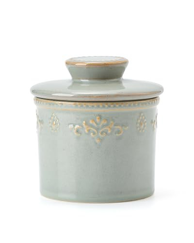 XELA Ceramic Butter Dish - French Butter Crock With Water Line - Keeps Your Butter Fresh and Spreadable - Vintage Turquoise | Amazon (US)