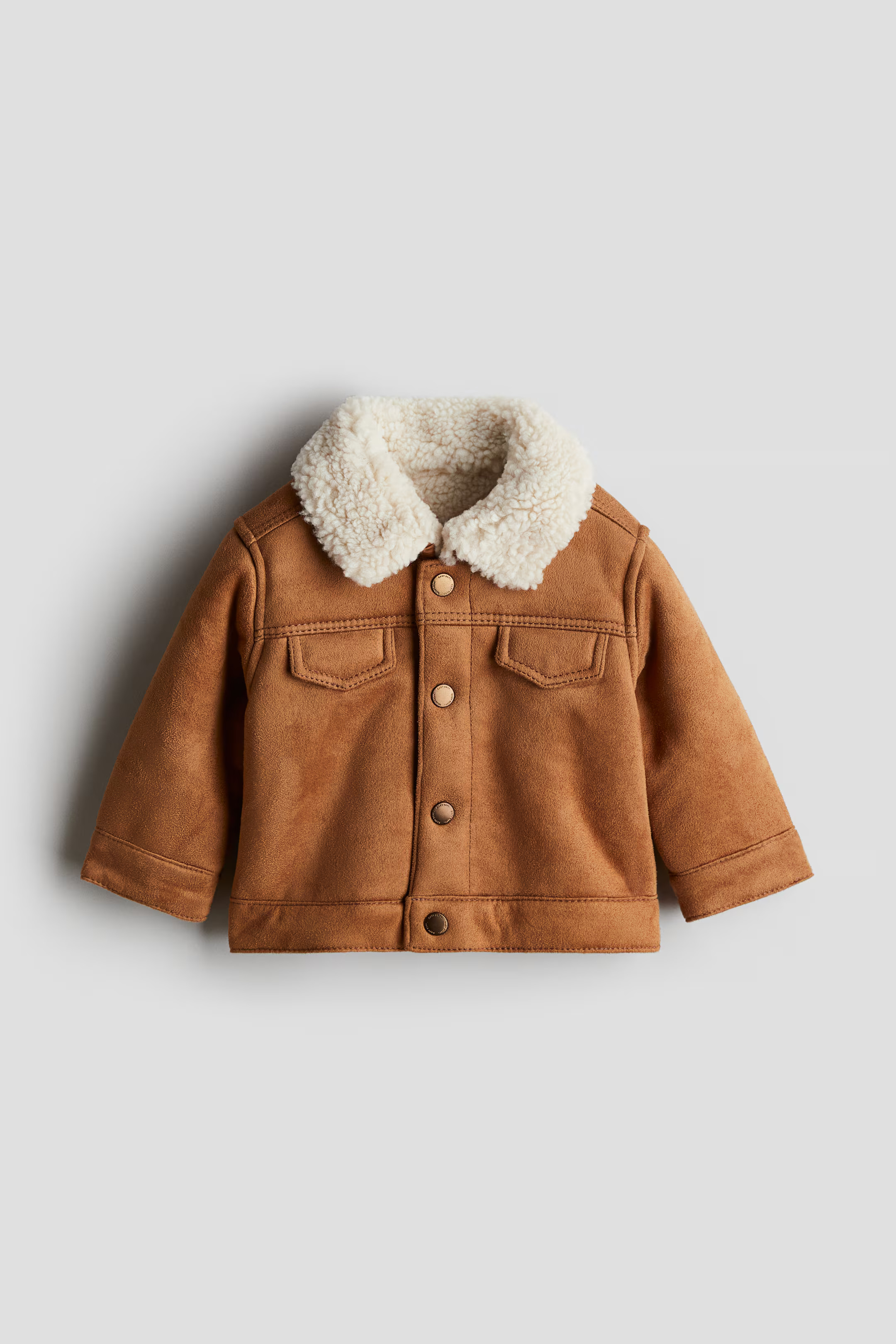 Jacket with Teddy Fleece Collar - Light brown - Kids | H&M US | H&M (US + CA)