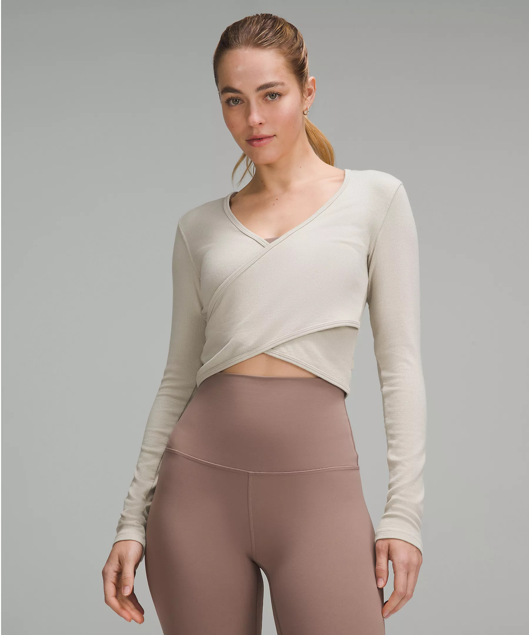 Wrap-Front Ribbed Long-Sleeve Top | Lululemon (US)