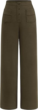 PRETTYGARDEN Women's Dressy Casual Dress Pants 2025 Fall Straight Leg High Elastic Waisted Stretc... | Amazon (US)