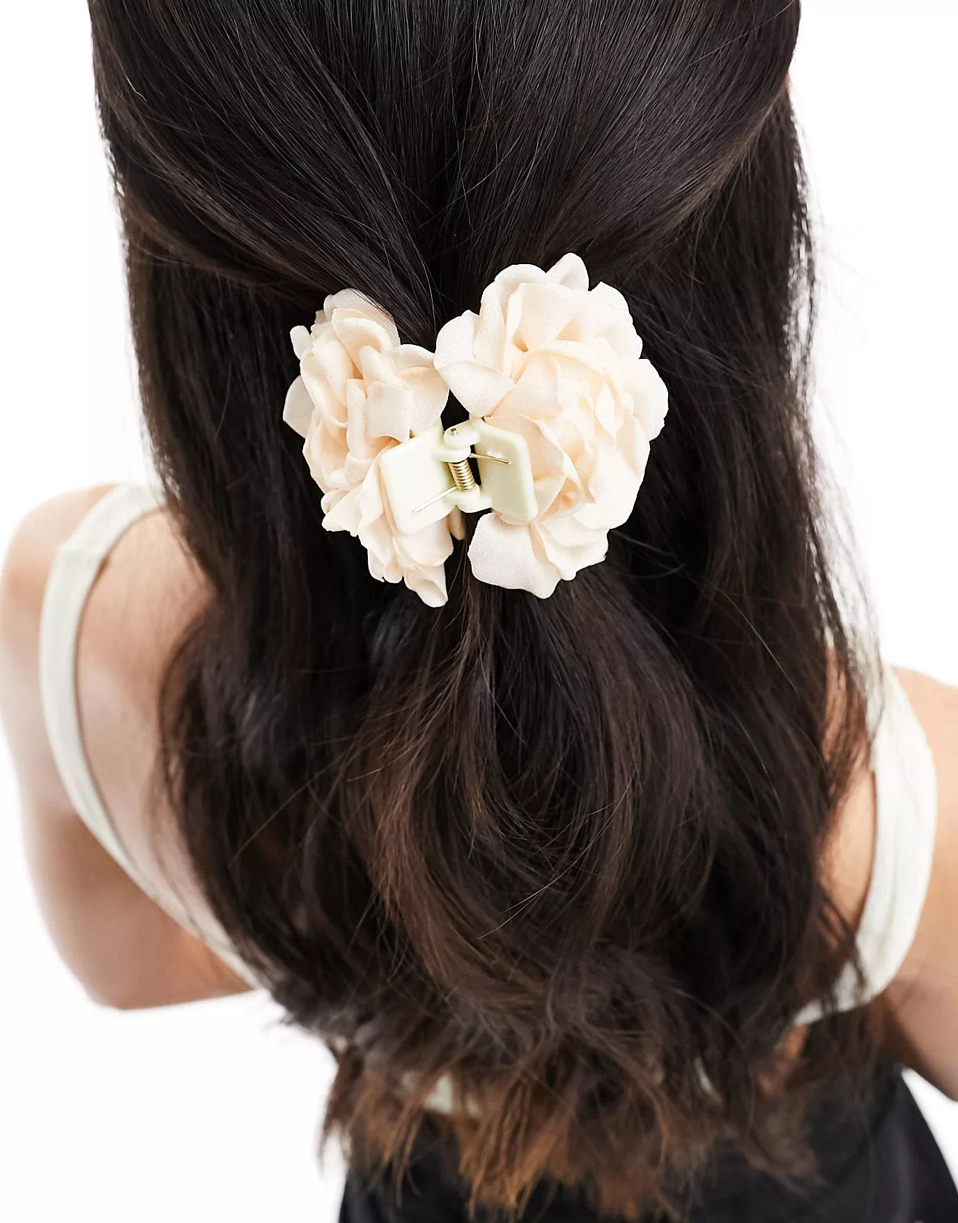 True Decadence oversized flower hair claw in beige | ASOS (Global)