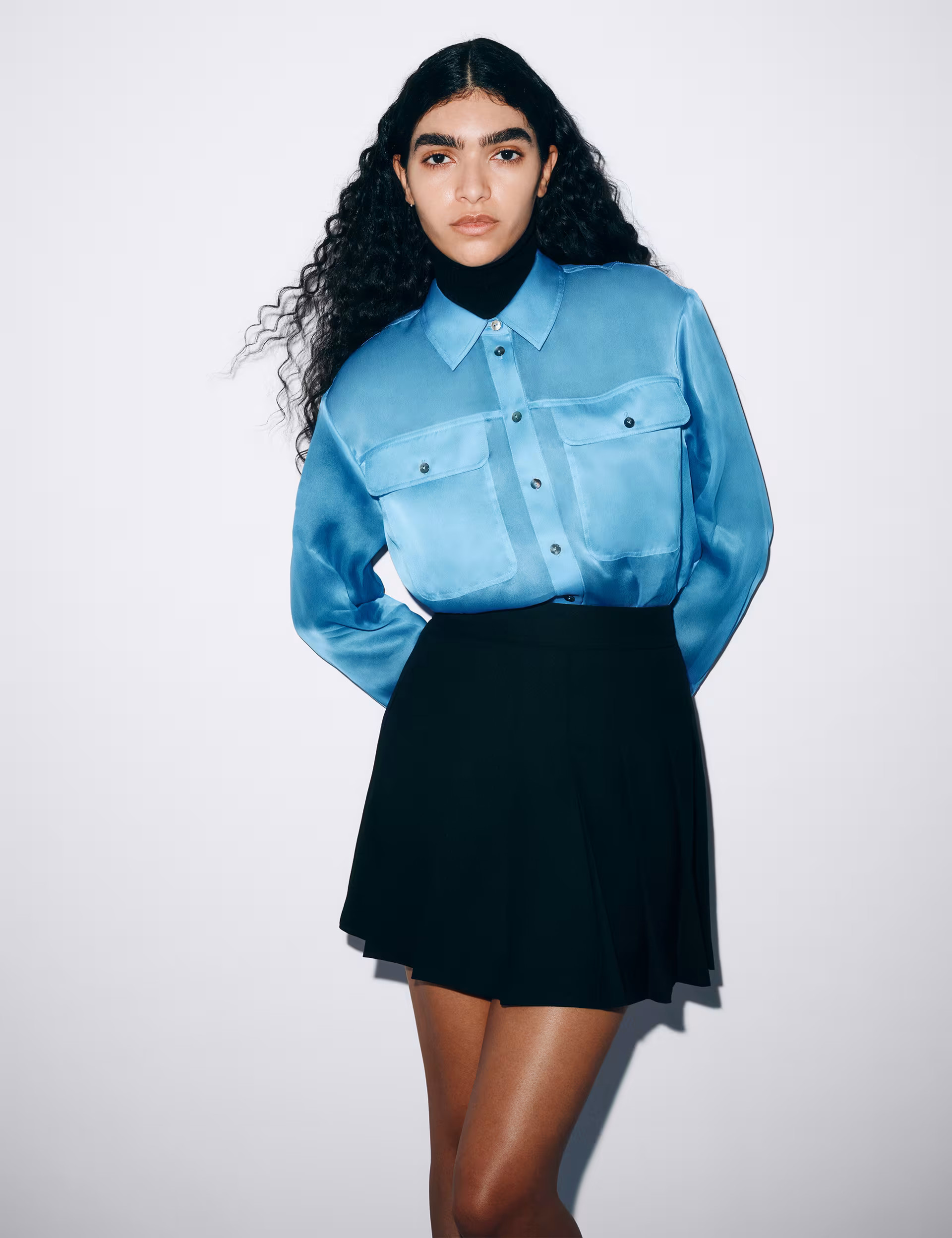 Wool Blend Pleated Mini Skirt | Marks & Spencer (UK)