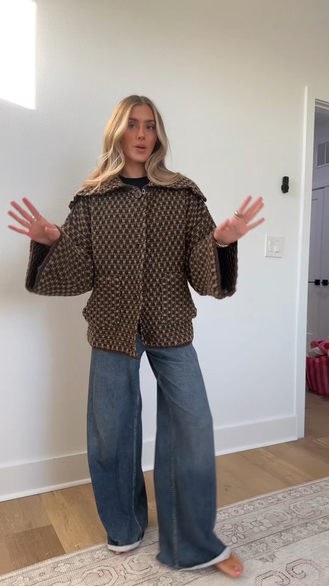 Amazon size small Chevara Women’s Oversized Cardigan Sweater Vintage Lapel Collar Long Sleeve Button Down Knitted Outerwear Coat

#LTKootd #LTKSeasonal #LTKSaleAlert