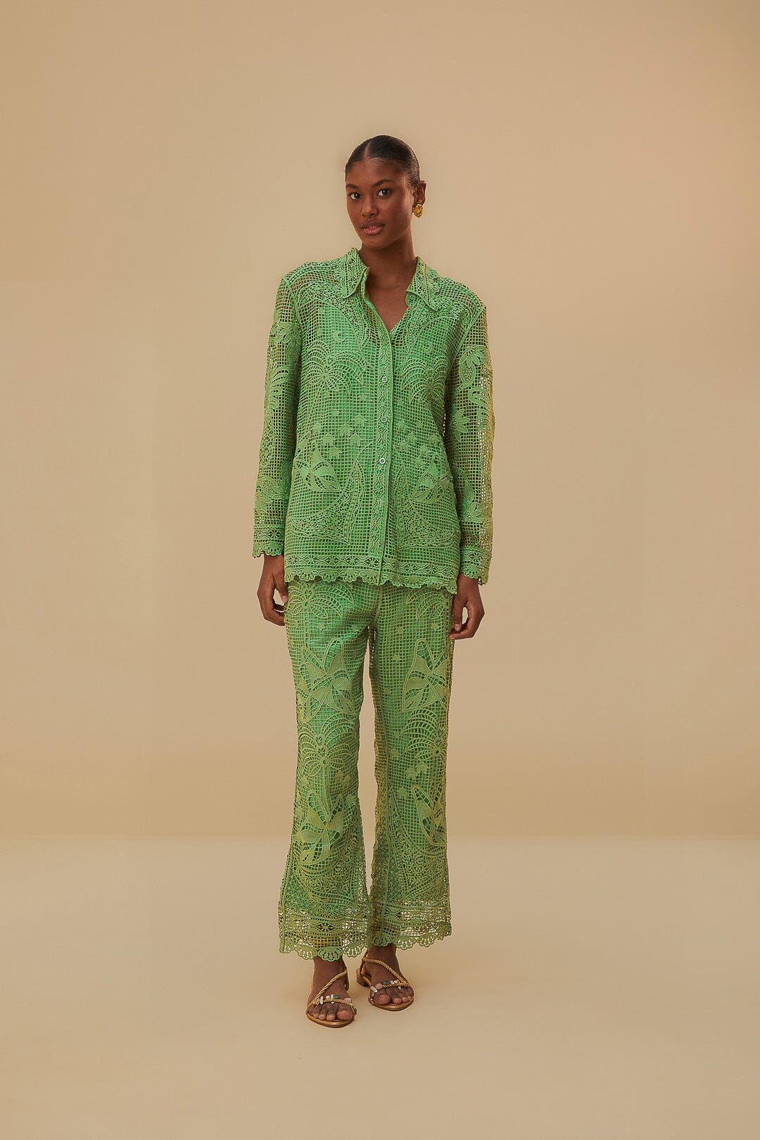 Green Guipire Pants | FarmRio
