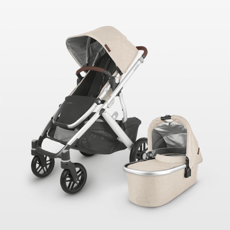 UPPAbaby Vista V2 Off-White Full Size Baby Stroller with Toddler Seat & Canopy + Reviews | Crate ... | Crate & Barrel