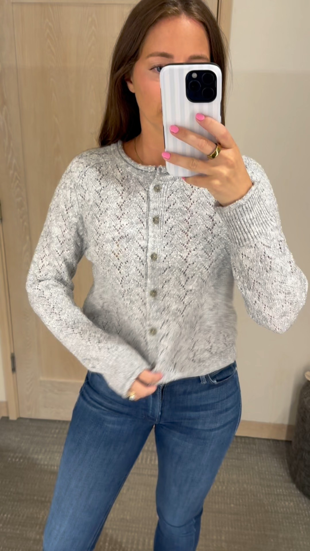 Wish this sweater was a softer material! 
I am wearing size M here 

#LTKSaleAlert #LTKFindsUnder50 #LTKFindsUnder100