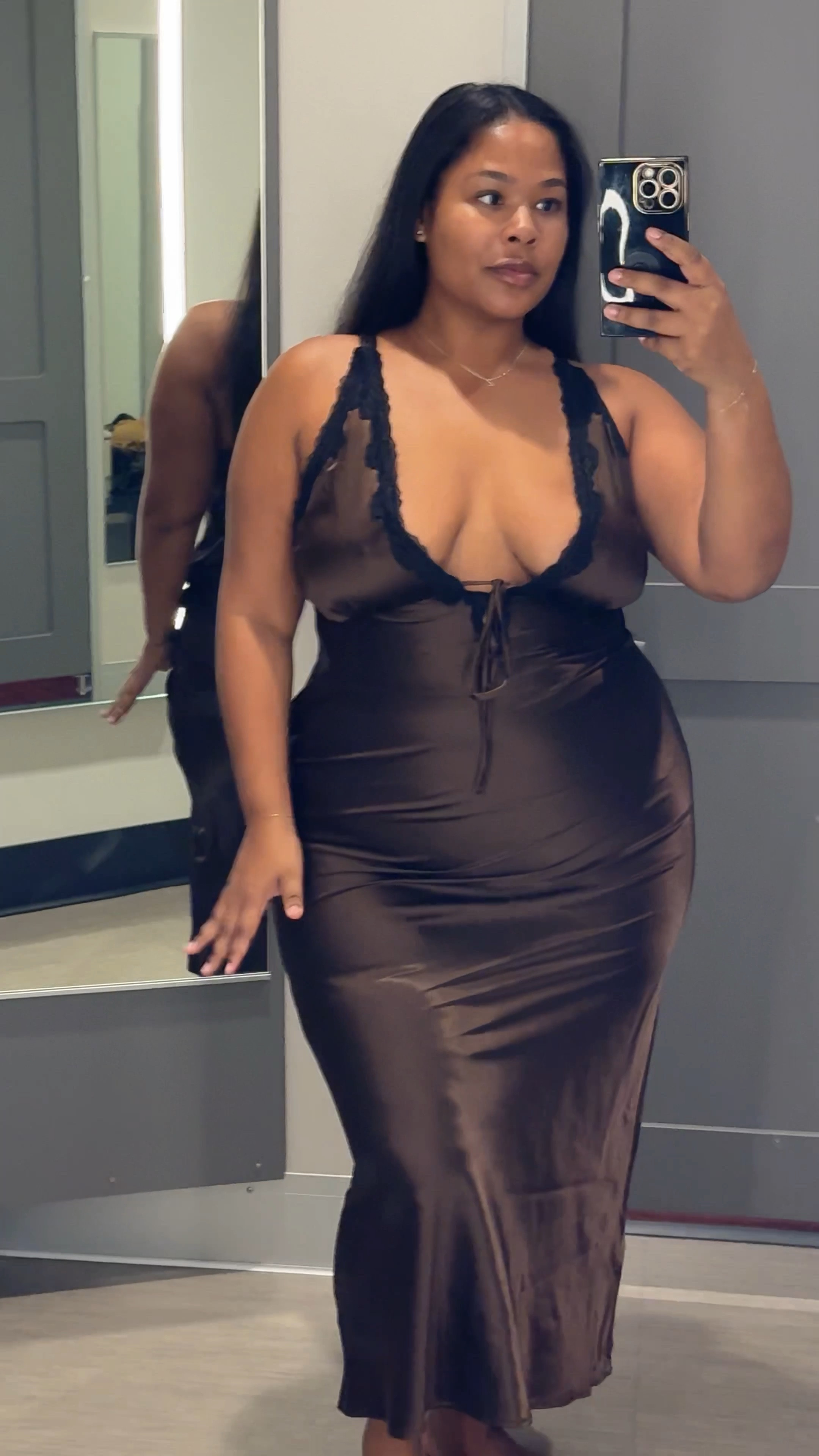 IM OBSESSED with these slip dresses!! 😍😍😍 I got them both! 

Xl in brown xxl in teal. I prefer the xl fit 

#LTKPlusSize #LTKFindsUnder50 #LTKFindsUnder100
