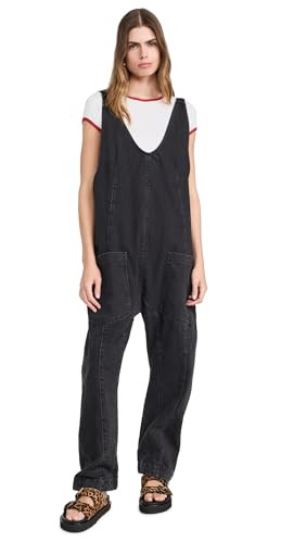 Free People Women's High Roller Jumpsuit, Mineral Black, XS | Amazon (US)