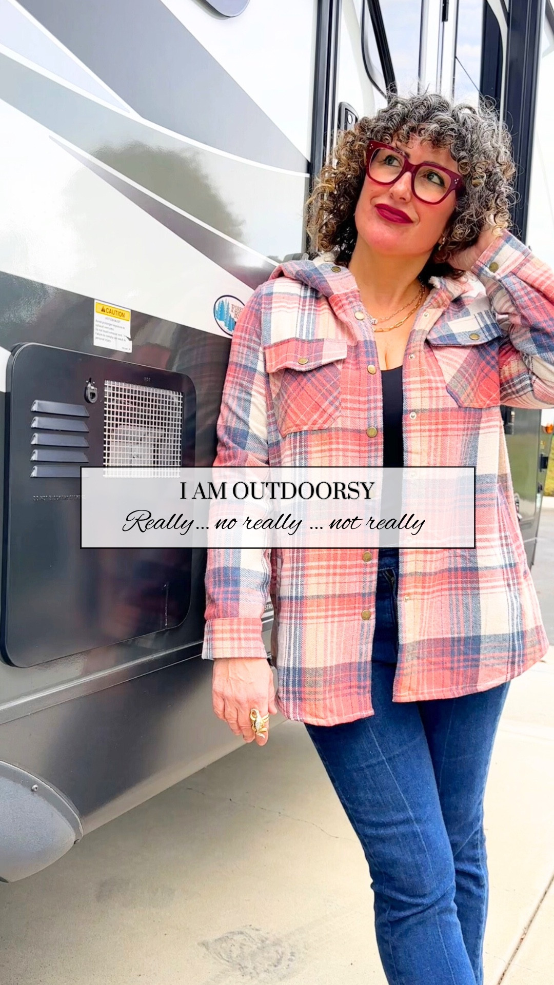 My husband got a camper …. Soooooo I got… layers

This plaid shacket’s keeping me warm and sane through family bonding in the great outdoors🏕️

Will I enjoy next time? Jury’s out. But at least my outfit’s cute

Would you actually wear this on a camping trip, or am I delusional?

Be honest… does this outfit make me look outdoorsy?

#MidlifeTested #NoGatekeeping #GlamCamper #EffortlessLayers

#LTKStyleOver40
#LTKFallFashion
#LTKOutdoorOutfits
#LTKCasualStyle
#LTKRealLifeStyle
#LTKLayeringPieces
#LTKFashionFinds
#LTKOver40Fashion
#LTKChicComfort
#LTKAmazonFinds
#LTKMidlifeStyle


#LTKootd #LTKFindsUnder50 #LTKTravel