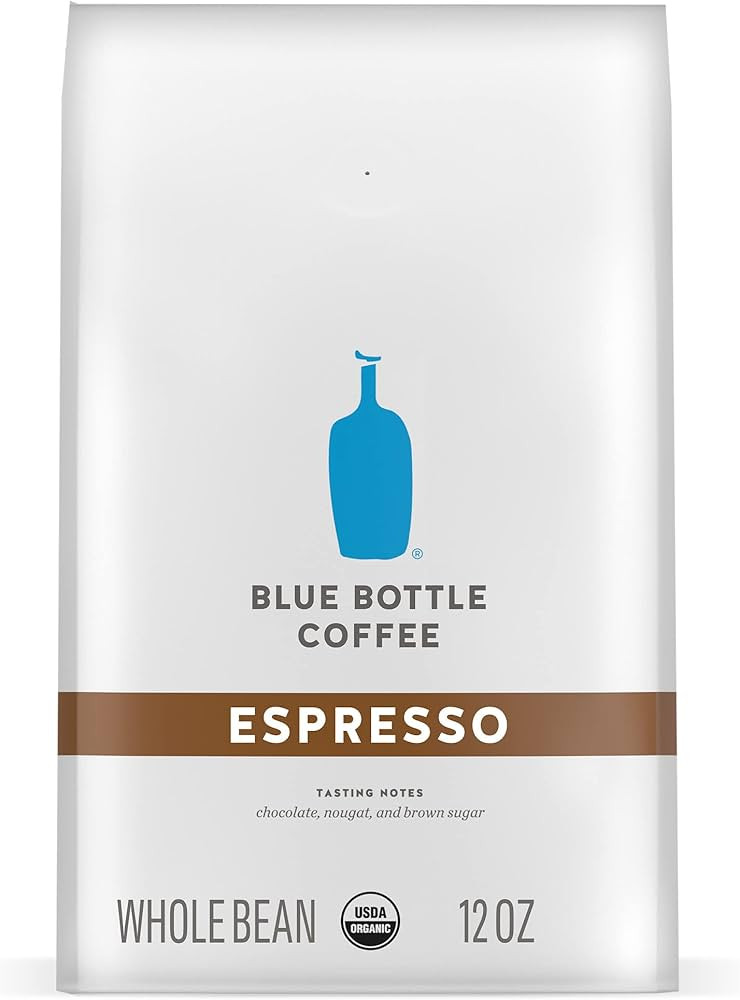 Blue Bottle Whole Bean Organic Coffee, Espresso, Dark Roast, 12 Ounce bag (Pack of 1) | Amazon (US)