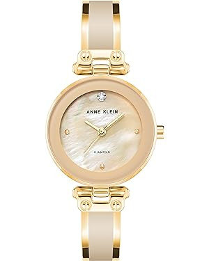 Anne Klein Women's Genuine Diamond Dial Bangle Watch | Amazon (US)