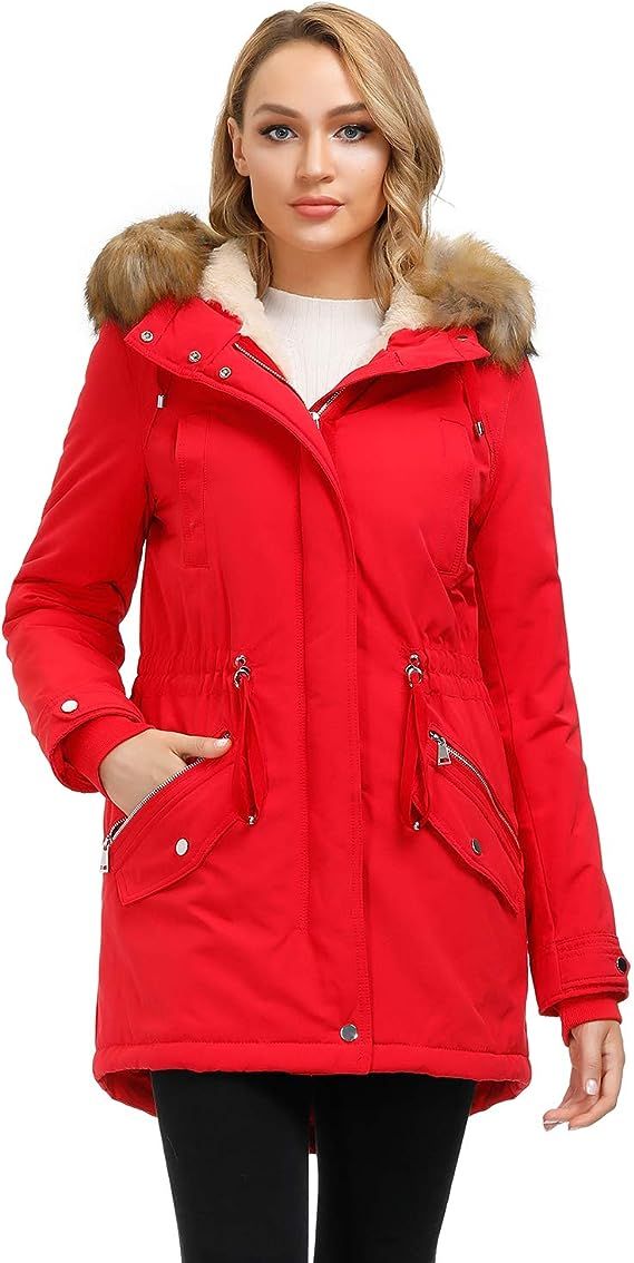 Royal Matrix Women's Parka Jacket Winter Coat Waterproof Warm Sherpa Lined Coat with Faux-Fur Hoo... | Amazon (US)