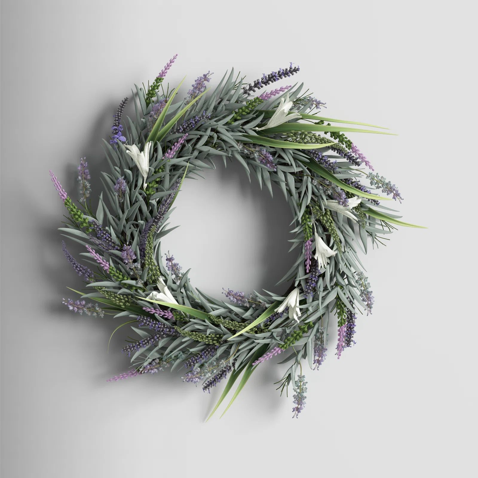 Kelly Clarkson Home Faux Lavender 24'' Wreath & Reviews | Wayfair | Wayfair North America