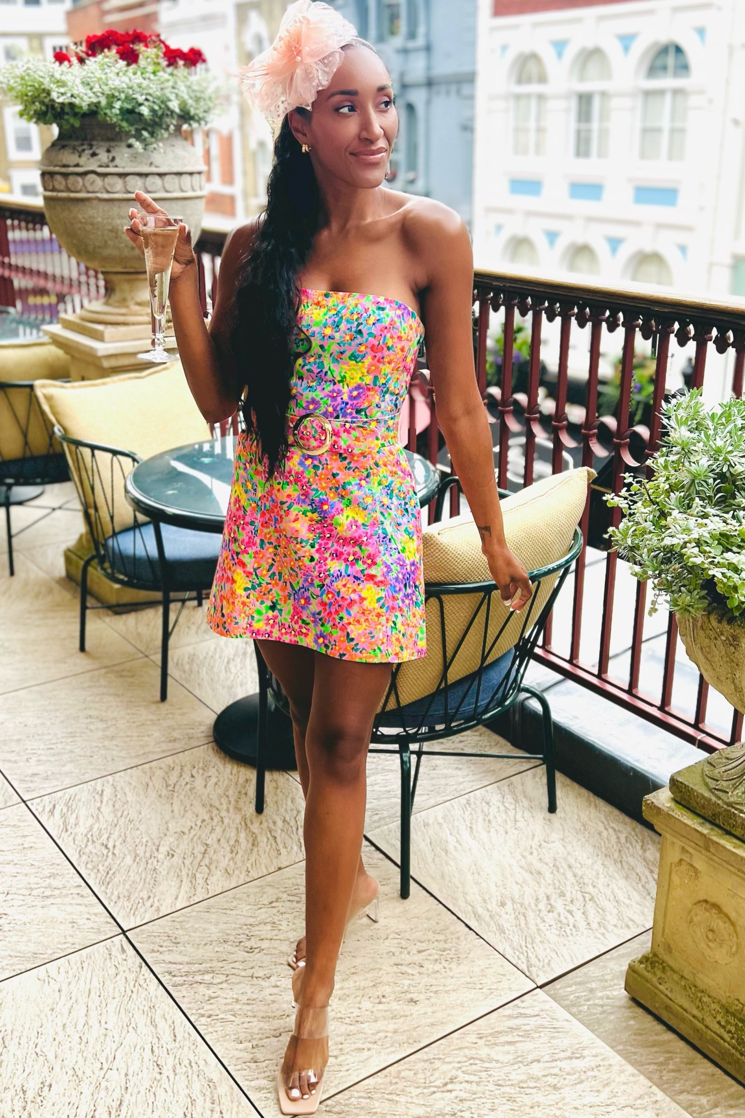 How cute is this strapless, multicolored, belted dress?! Go to party dress you should have in your closet at all times! 🌈 

#LTKParties
